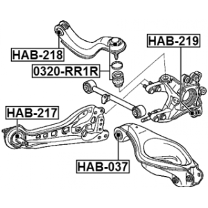 Mounting Control Trailing Arm - FEBEST HAB219