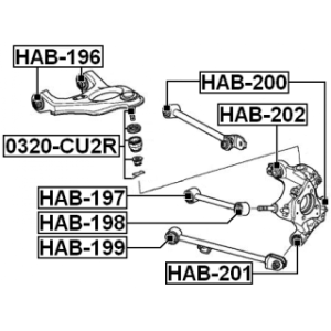 Mounting Control Trailing Arm - FEBEST HAB201
