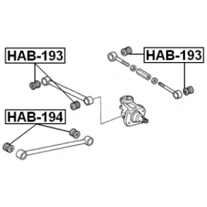 Mounting Control Trailing Arm - FEBEST HAB193