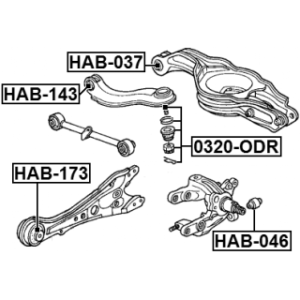 Mounting Control Trailing Arm - FEBEST HAB173