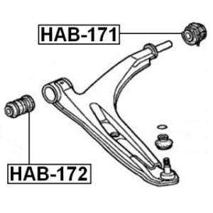 Mounting Control Trailing Arm - FEBEST HAB172
