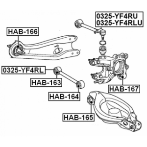 Mounting Control Trailing Arm - FEBEST HAB165