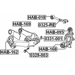 Mounting Control Trailing Arm - FEBEST HAB162