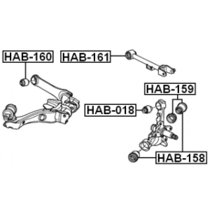 Mounting Control Trailing Arm - FEBEST HAB158