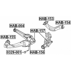 Mounting Control Trailing Arm - FEBEST HAB157