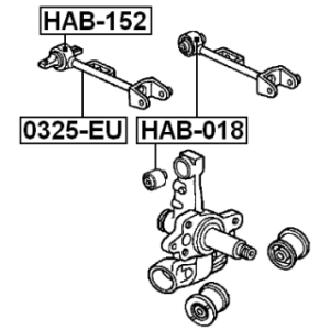 Mounting Control Trailing Arm - FEBEST HAB152