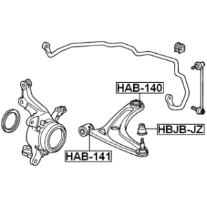 Mounting Control Trailing Arm - FEBEST HAB140
