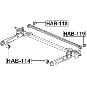 Bushing Axle Beam - FEBEST HAB114