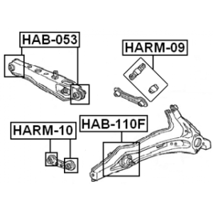 Mounting Control Trailing Arm - FEBEST HAB110F
