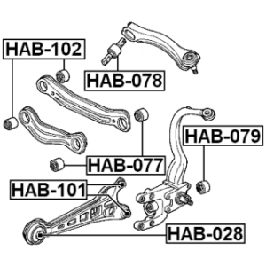 Mounting Control Trailing Arm - FEBEST HAB101