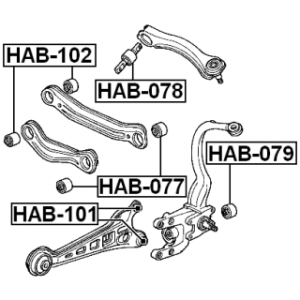 Mounting Control Trailing Arm - FEBEST HAB077