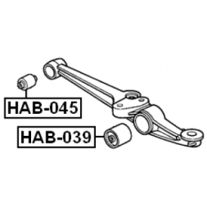 Mounting Control Trailing Arm - FEBEST HAB045