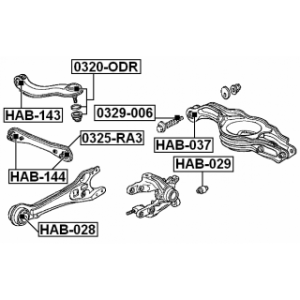 Mounting Control Trailing Arm - FEBEST HAB037
