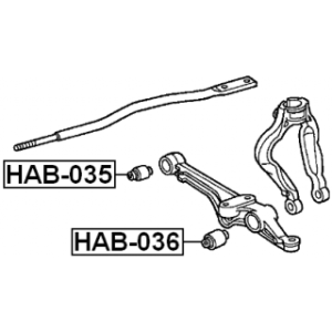 Mounting Control Trailing Arm - FEBEST HAB036