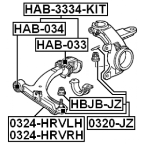 Mounting Control Trailing Arm - FEBEST HAB033