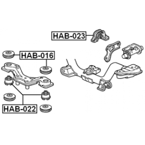 Mounting Differential - FEBEST HAB016