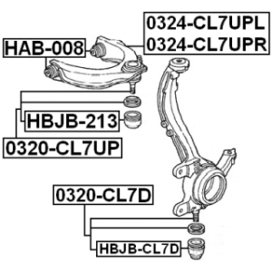 Mounting Control Trailing Arm - FEBEST HAB008