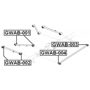 Mounting Control Trailing Arm - FEBEST GWAB002