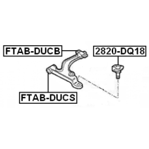 Mounting Control Trailing Arm - FEBEST FTABDUCB