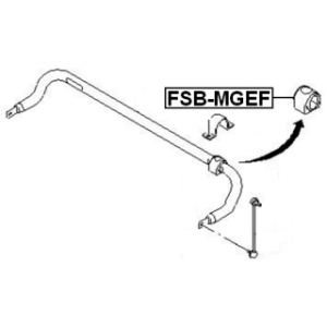 Mounting Stabiliser Bar - FEBEST FSBMGEF