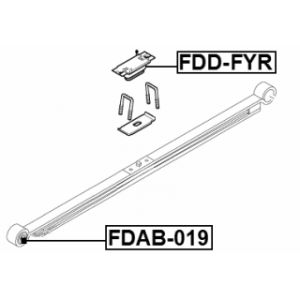 Leave Spring Stop Auxiliary Spring - FEBEST FDDFYR