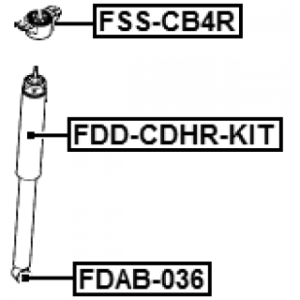 Protective Cap Bellow Shock Absorber - FEBEST FDDCDHRKIT