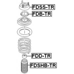 Rolling Bearing Suspension Strut Support Mount - FEBEST FDBTR
