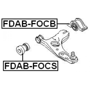 Mounting Control Trailing Arm - FEBEST FDABFOCS