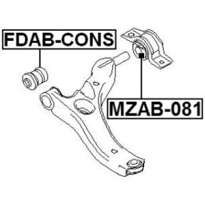 Mounting Control Trailing Arm - FEBEST FDABCONS
