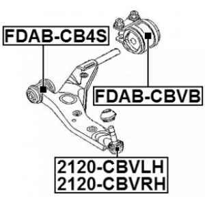 Mounting Control Trailing Arm - FEBEST FDABCBVB