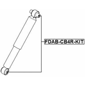 Mounting Kit Shock Absorber - FEBEST FDABCB4RKIT