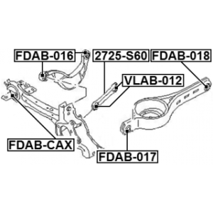 Mounting Control Trailing Arm - FEBEST FDABCAX