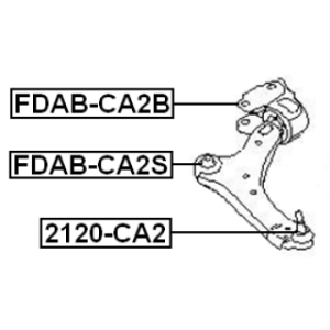 Mounting Control Trailing Arm - FEBEST FDABCA2B