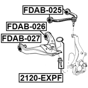 Mounting Control Trailing Arm - FEBEST FDAB026