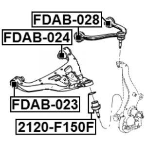 Mounting Control Trailing Arm - FEBEST FDAB024