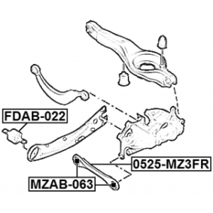 Mounting Control Trailing Arm - FEBEST FDAB022