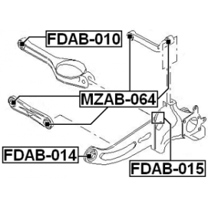 Mounting Control Trailing Arm - FEBEST FDAB010