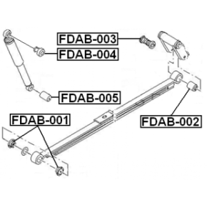 Bush Shock Absorber - FEBEST FDAB004