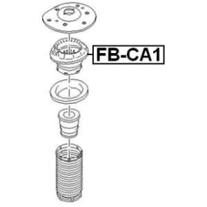 Rolling Bearing Suspension Strut Support Mount - FEBEST FBCA1