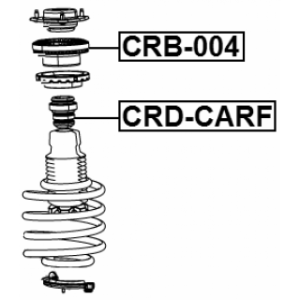 Rolling Bearing Suspension Strut Support Mount - FEBEST CRB004