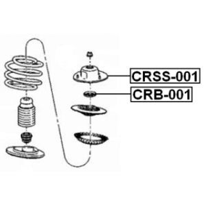 Rolling Bearing Suspension Strut Support Mount - FEBEST CRB001