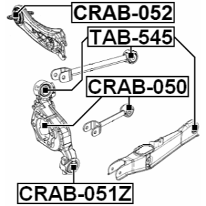 Mounting Control Trailing Arm - FEBEST CRAB051Z