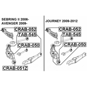 Mounting Control Trailing Arm - FEBEST CRAB050