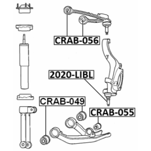 Mounting Control Trailing Arm - FEBEST CRAB049