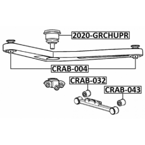 Mounting Control Trailing Arm - FEBEST CRAB043