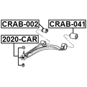 Mounting Control Trailing Arm - FEBEST CRAB041