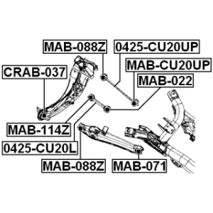 Mounting Control Trailing Arm - FEBEST CRAB037