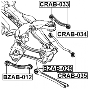 Mounting Control Trailing Arm - FEBEST CRAB034