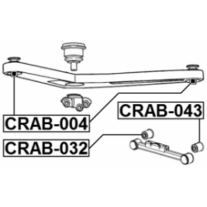 Mounting Control Trailing Arm - FEBEST CRAB004