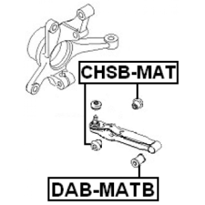 Mounting Control Trailing Arm - FEBEST CHSBMAT